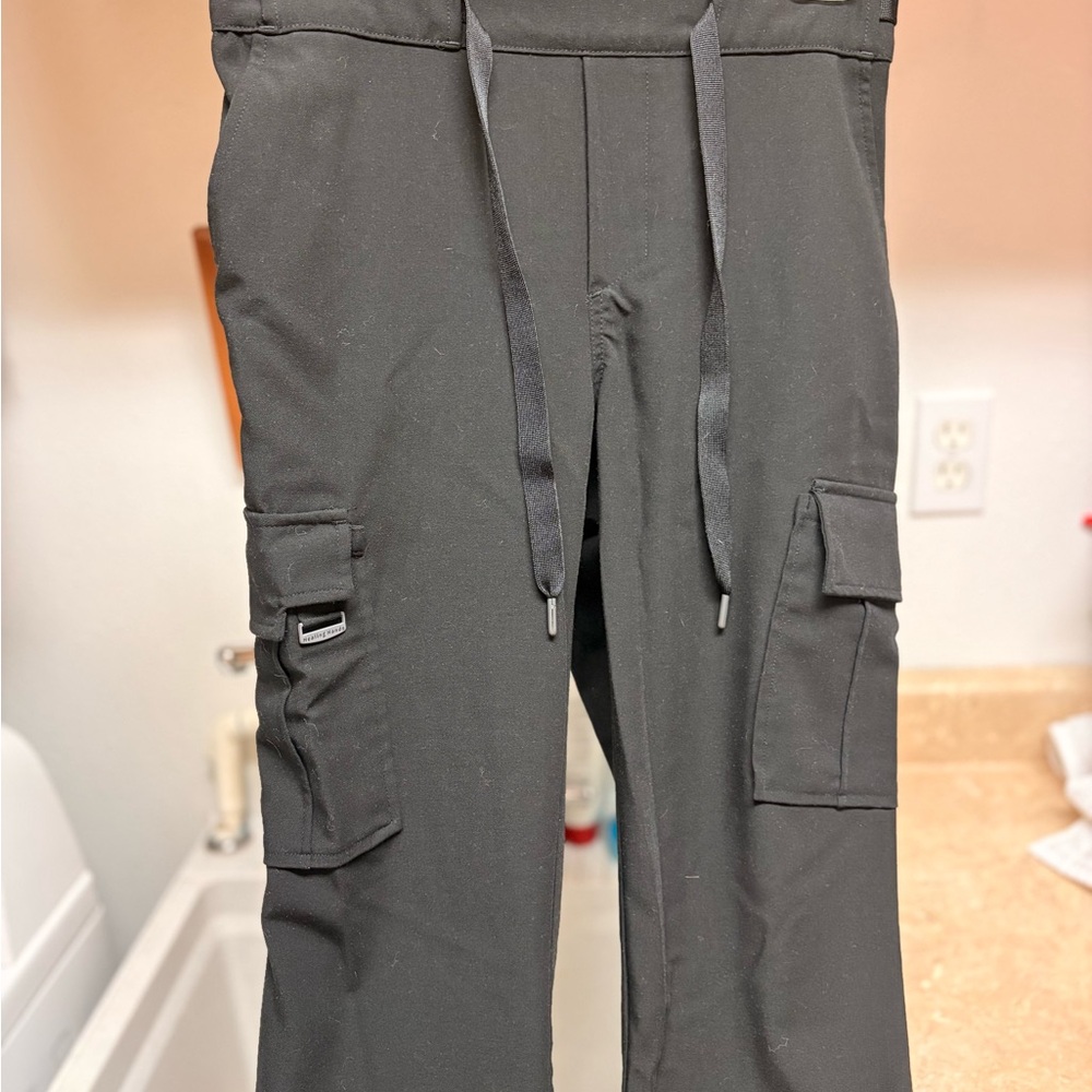 Healing Hands Straight Leg Black Scrub Pants